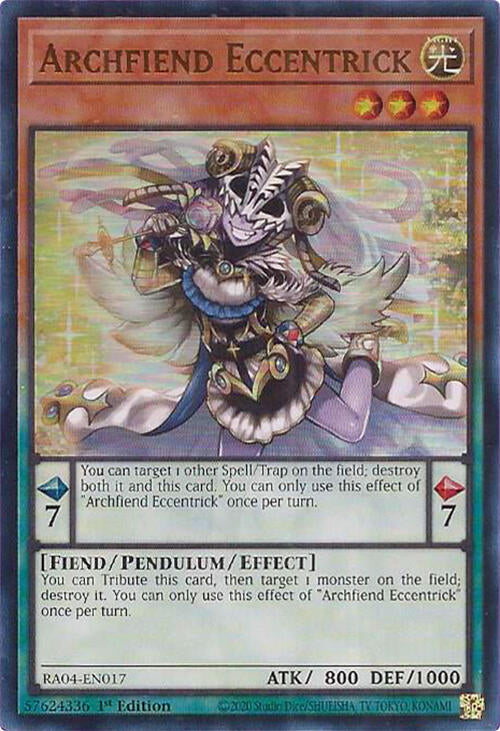 Archfiend Eccentrick [RA04-EN017] Ultra Rare | Shuffle n Cut Hobbies & Games