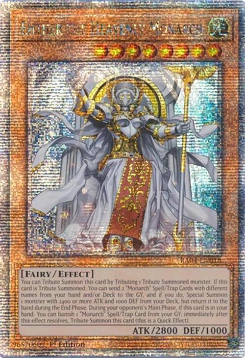 Ehther the Heavenly Monarch [RA04-EN018] Quarter Century Secret Rare | Shuffle n Cut Hobbies & Games