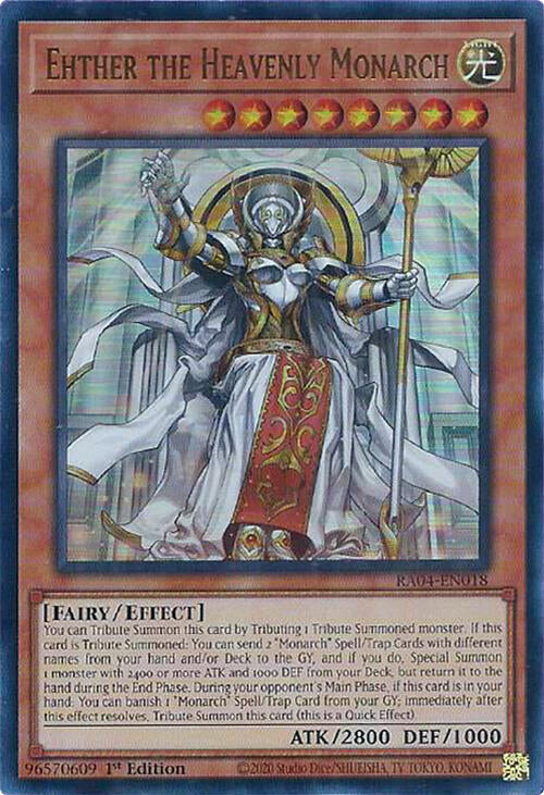 Ehther the Heavenly Monarch [RA04-EN018] Ultra Rare | Shuffle n Cut Hobbies & Games