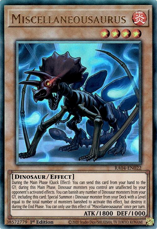 Miscellaneousaurus [RA04-EN022] Prismatic Ultimate Rare | Shuffle n Cut Hobbies & Games