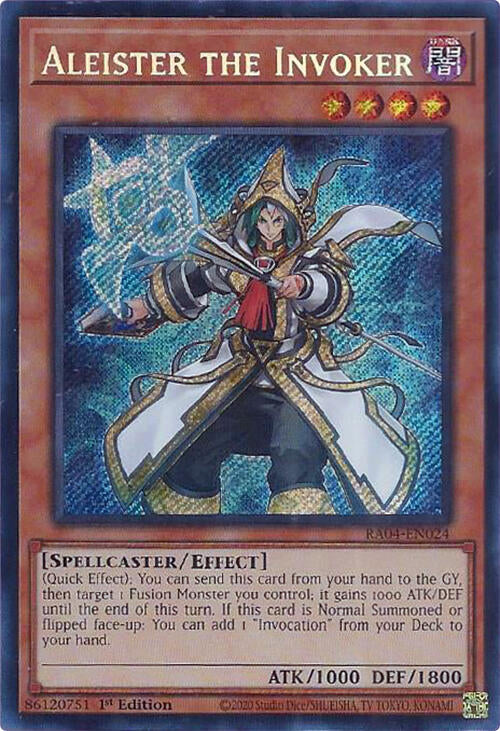 Aleister the Invoker (Alternate Art) [RA04-EN024] Secret Rare | Shuffle n Cut Hobbies & Games