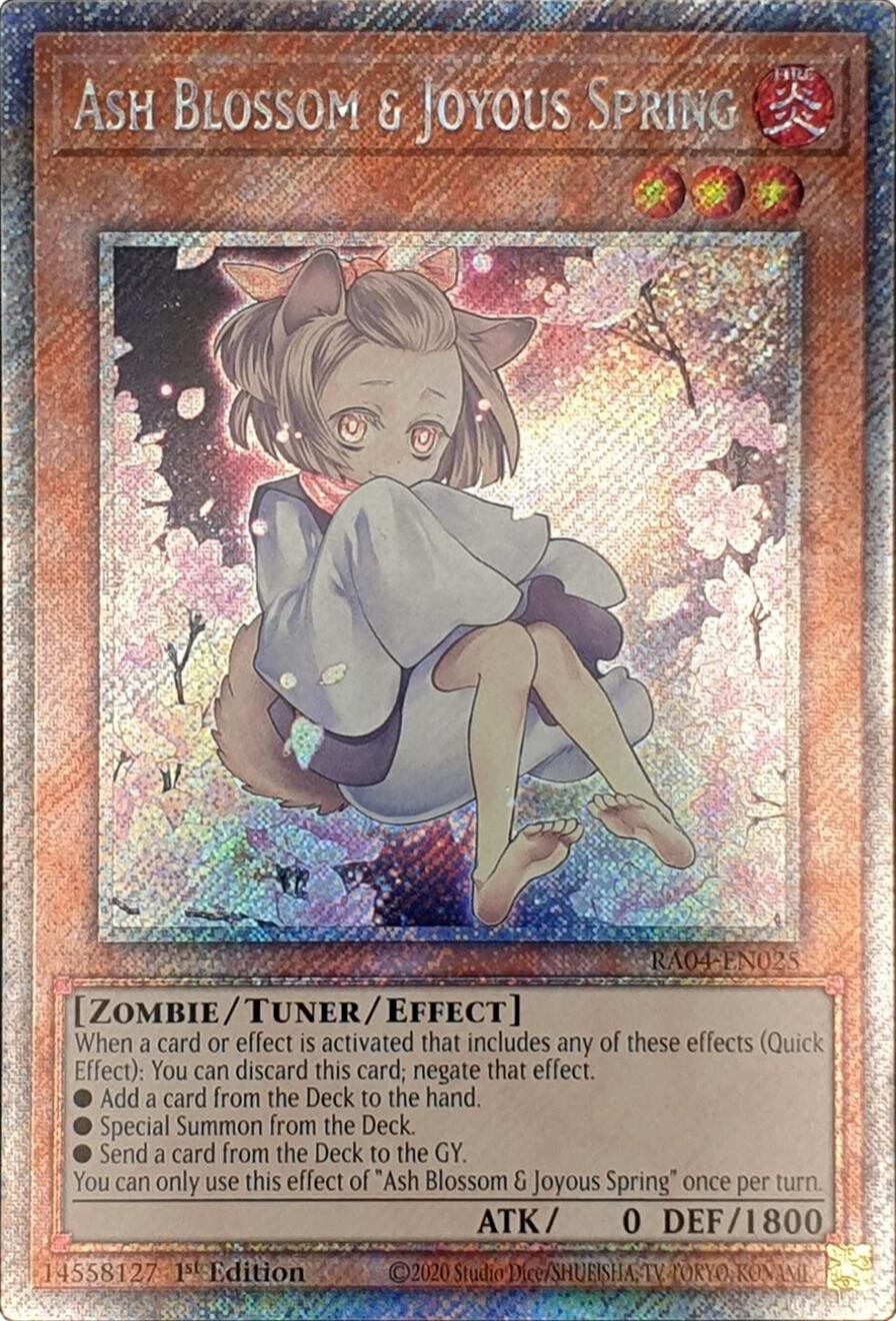 Ash Blossom & Joyous Spring (Alternate Art) [RA04-EN025] Platinum Secret Rare | Shuffle n Cut Hobbies & Games