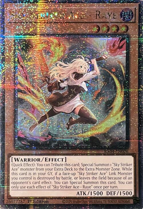 Sky Striker Ace - Raye (New Art) [RA04-EN026] Quarter Century Secret Rare | Shuffle n Cut Hobbies & Games