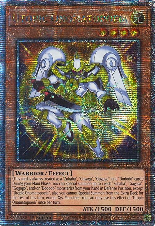 Utopic Onomatopoeia [RA04-EN028] Quarter Century Secret Rare | Shuffle n Cut Hobbies & Games