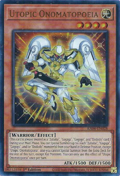 Utopic Onomatopoeia [RA04-EN028] Ultra Rare | Shuffle n Cut Hobbies & Games