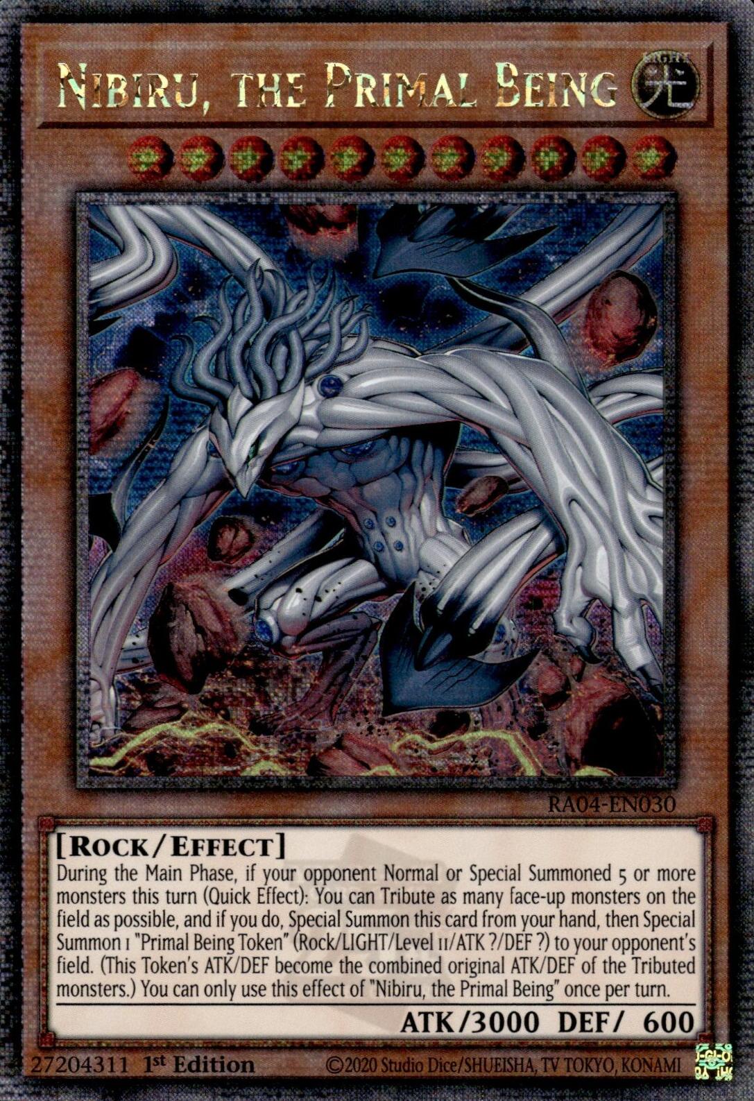 Nibiru, the Primal Being (New Art) [RA04-EN030] Quarter Century Secret Rare | Shuffle n Cut Hobbies & Games