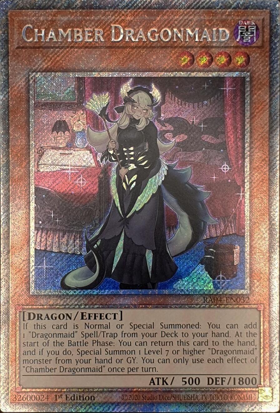 Chamber Dragonmaid [RA04-EN032] Platinum Secret Rare | Shuffle n Cut Hobbies & Games