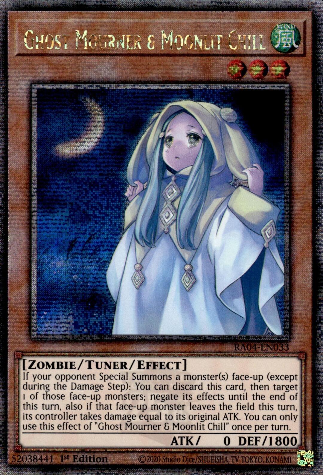 Ghost Mourner & Moonlit Chill [RA04-EN033] Quarter Century Secret Rare | Shuffle n Cut Hobbies & Games