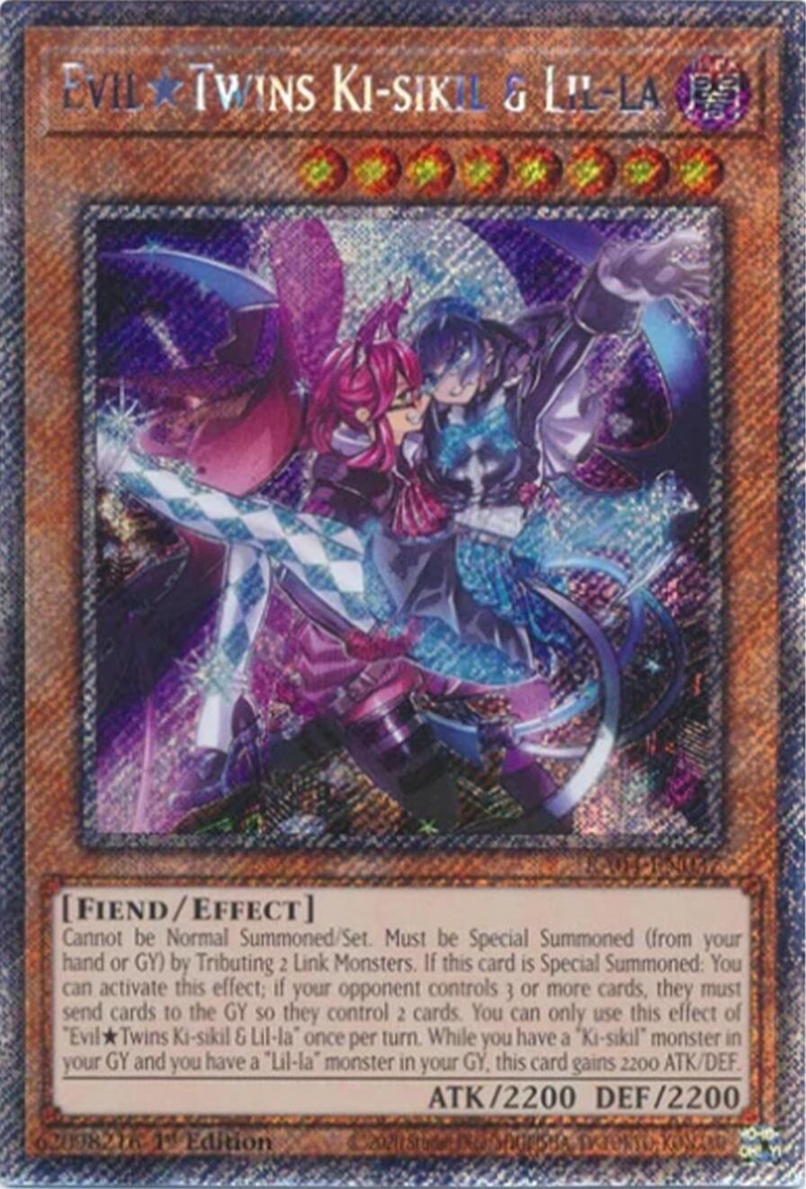 EvilTwins Ki-sikil & Lil-la [RA04-EN037] Platinum Secret Rare | Shuffle n Cut Hobbies & Games