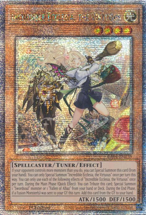 Incredible Ecclesia, the Virtuous (New Art) [RA04-EN039] Quarter Century Secret Rare | Shuffle n Cut Hobbies & Games