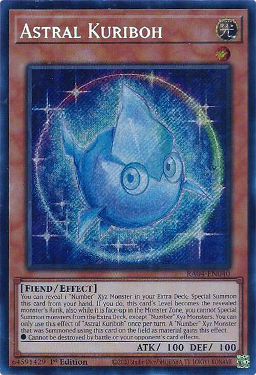 Astral Kuriboh [RA04-EN040] Secret Rare | Shuffle n Cut Hobbies & Games