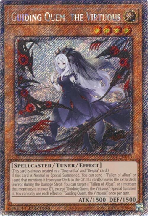Guiding Quem, the Virtuous [RA04-EN043] Platinum Secret Rare | Shuffle n Cut Hobbies & Games