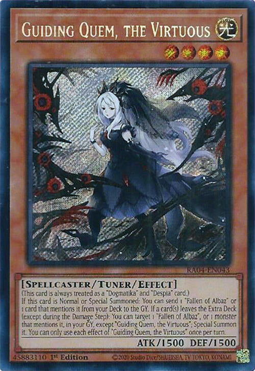 Guiding Quem, the Virtuous [RA04-EN043] Secret Rare | Shuffle n Cut Hobbies & Games