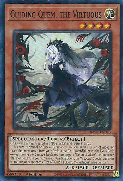 Guiding Quem, the Virtuous [RA04-EN043] Super Rare | Shuffle n Cut Hobbies & Games