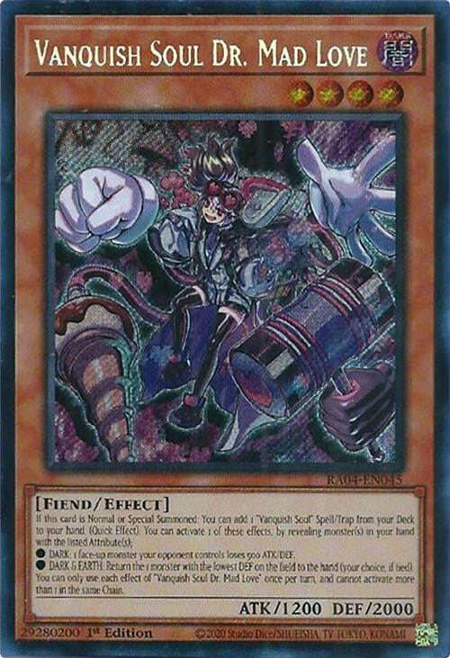 Vanquish Soul Dr. Mad Love [RA04-EN045] Secret Rare | Shuffle n Cut Hobbies & Games
