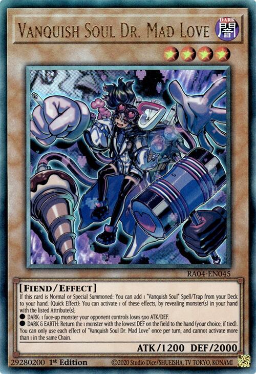 Vanquish Soul Dr. Mad Love [RA04-EN045] Prismatic Ultimate Rare | Shuffle n Cut Hobbies & Games