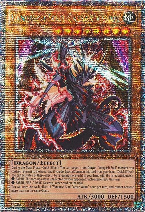 Vanquish Soul Caesar Valius [RA04-EN046] Quarter Century Secret Rare | Shuffle n Cut Hobbies & Games