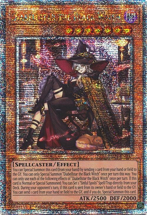Diabellstar the Black Witch (New Art) [RA04-EN047] Quarter Century Secret Rare | Shuffle n Cut Hobbies & Games