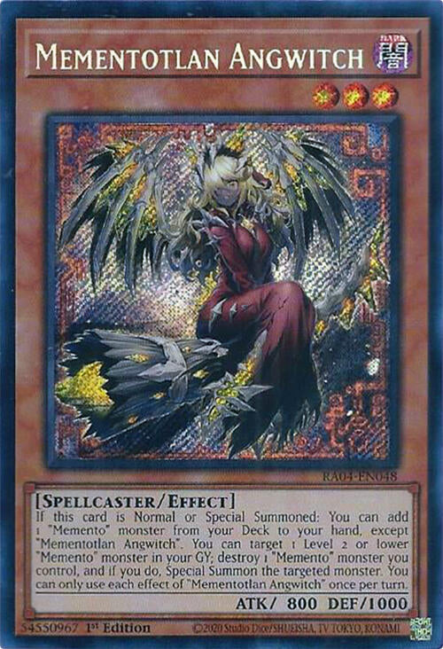 Mementotlan Angwitch [RA04-EN048] Secret Rare | Shuffle n Cut Hobbies & Games
