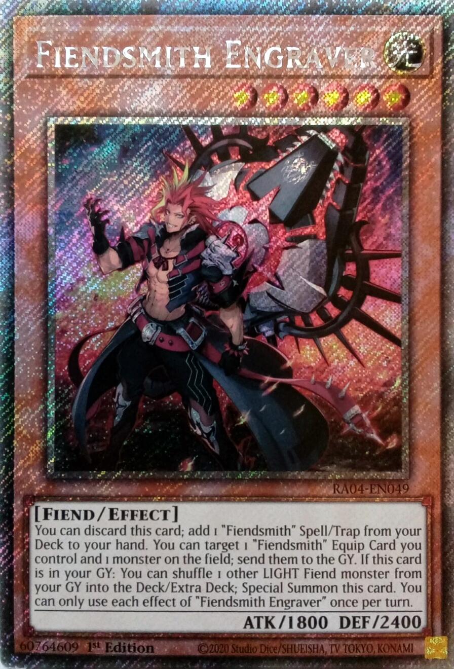 Fiendsmith Engraver [RA04-EN049] Platinum Secret Rare | Shuffle n Cut Hobbies & Games