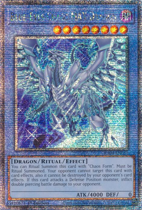 Blue-Eyes Chaos MAX Dragon (New Art) [RA04-EN051] Quarter Century Secret Rare | Shuffle n Cut Hobbies & Games