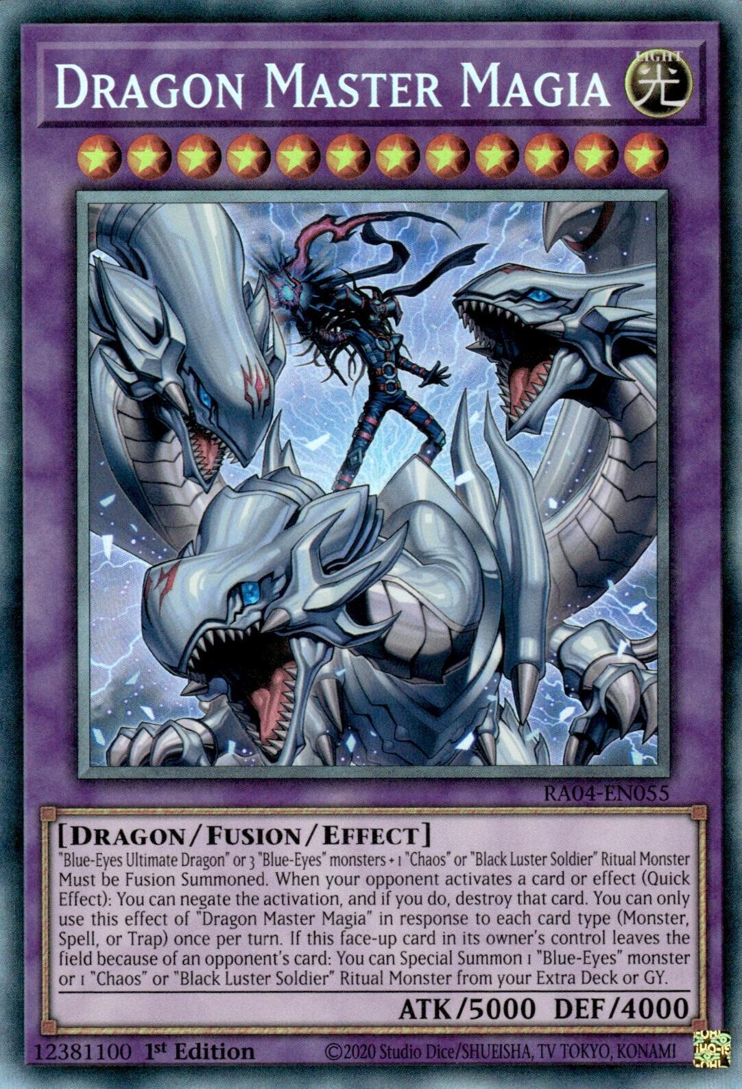Dragon Master Magia [RA04-EN055] Prismatic Collector's Rare | Shuffle n Cut Hobbies & Games