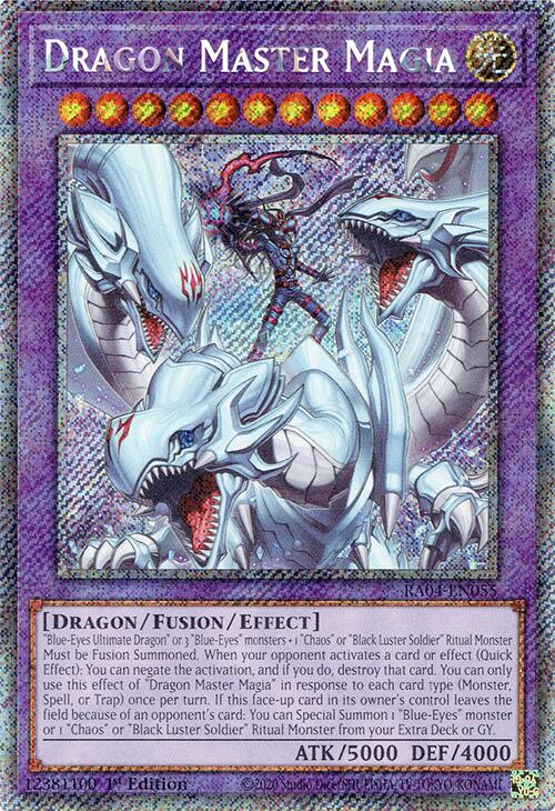 Dragon Master Magia [RA04-EN055] Platinum Secret Rare | Shuffle n Cut Hobbies & Games
