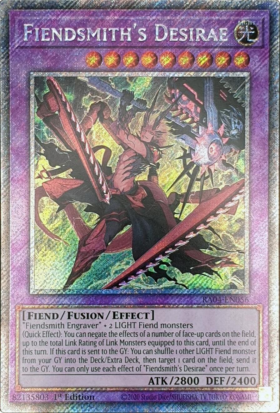 Fiendsmith's Desirae [RA04-EN056] Platinum Secret Rare | Shuffle n Cut Hobbies & Games