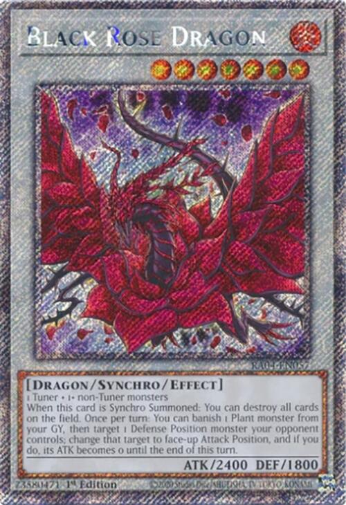 Black Rose Dragon [RA04-EN057] Platinum Secret Rare | Shuffle n Cut Hobbies & Games