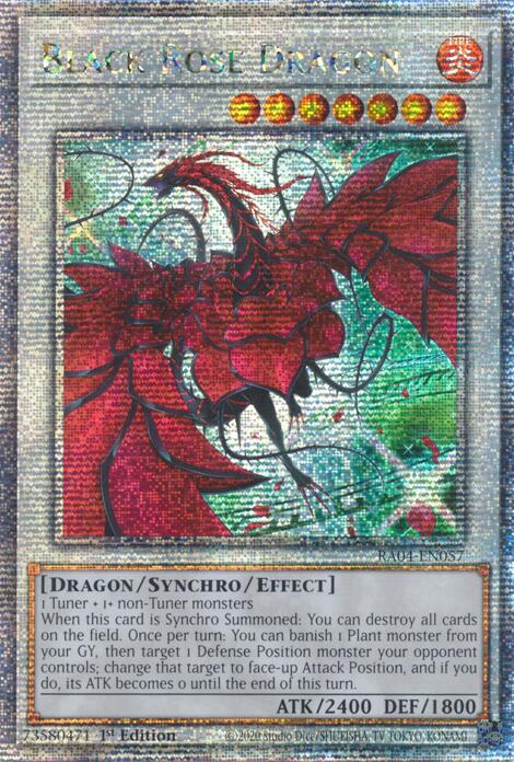 Black Rose Dragon (Alternate Art) [RA04-EN057] Quarter Century Secret Rare | Shuffle n Cut Hobbies & Games