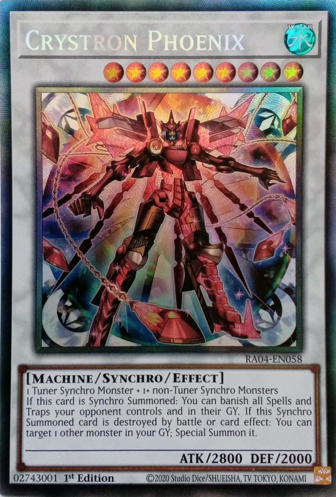 Crystron Phoenix [RA04-EN058] Prismatic Collector's Rare | Shuffle n Cut Hobbies & Games