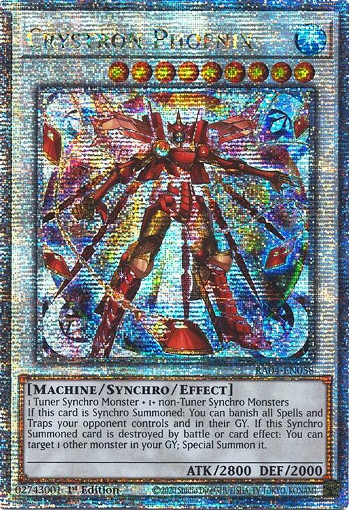 Crystron Phoenix [RA04-EN058] Quarter Century Secret Rare | Shuffle n Cut Hobbies & Games