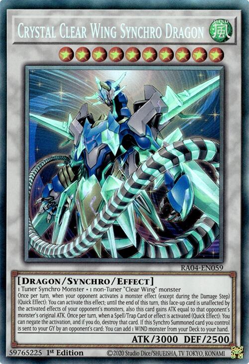 Crystal Clear Wing Synchro Dragon [RA04-EN059] Collector's Rare | Shuffle n Cut Hobbies & Games