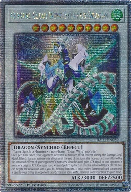 Crystal Clear Wing Synchro Dragon [RA04-EN059] Quarter Century Secret Rare | Shuffle n Cut Hobbies & Games