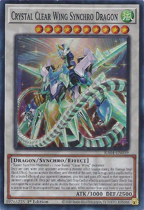 Crystal Clear Wing Synchro Dragon [RA04-EN059] Super Rare | Shuffle n Cut Hobbies & Games