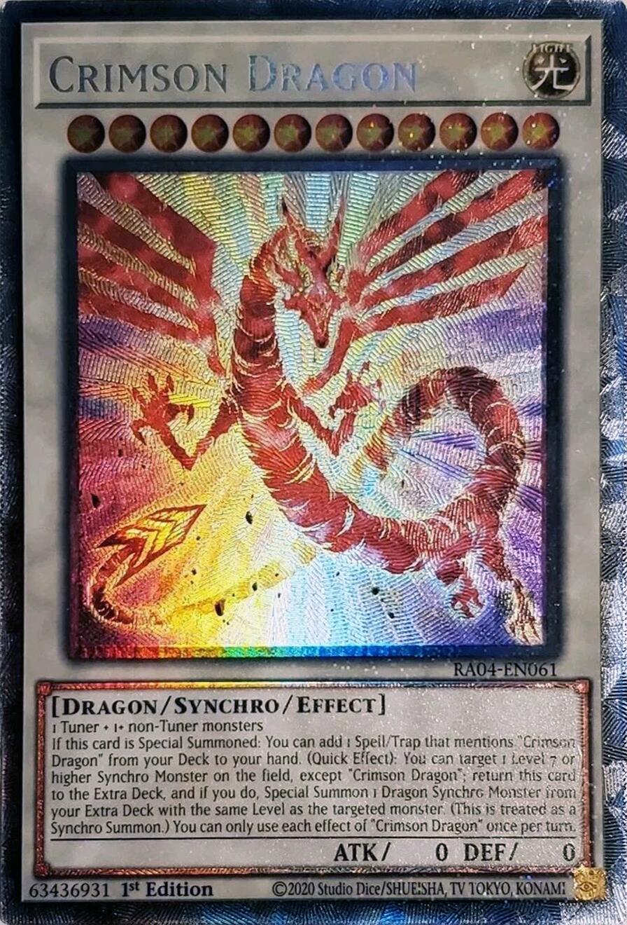 Crimson Dragon (card) [RA04-EN061] Prismatic Collector's Rare | Shuffle n Cut Hobbies & Games