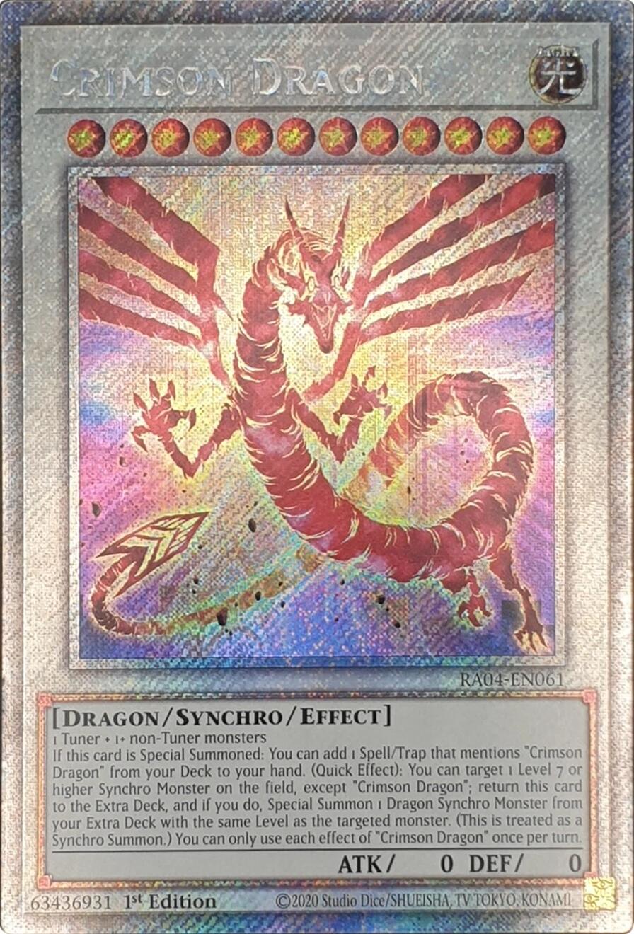 Crimson Dragon (card) [RA04-EN061] Platinum Secret Rare | Shuffle n Cut Hobbies & Games