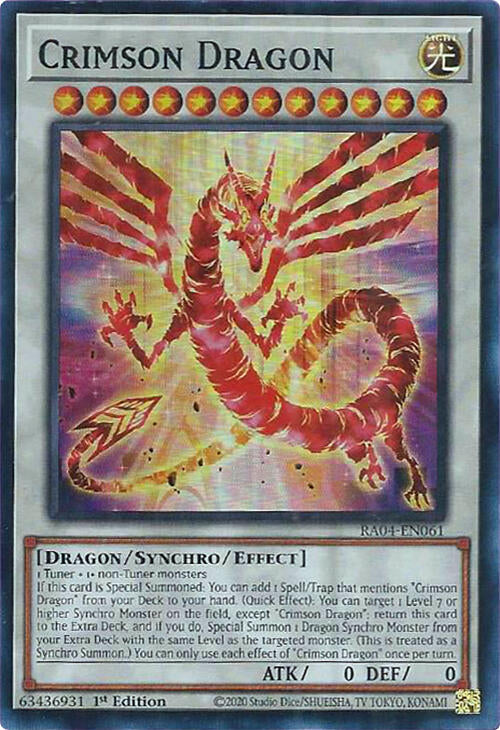 Crimson Dragon (card) [RA04-EN061] Super Rare | Shuffle n Cut Hobbies & Games