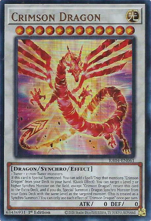 Crimson Dragon (card) [RA04-EN061] Ultra Rare | Shuffle n Cut Hobbies & Games