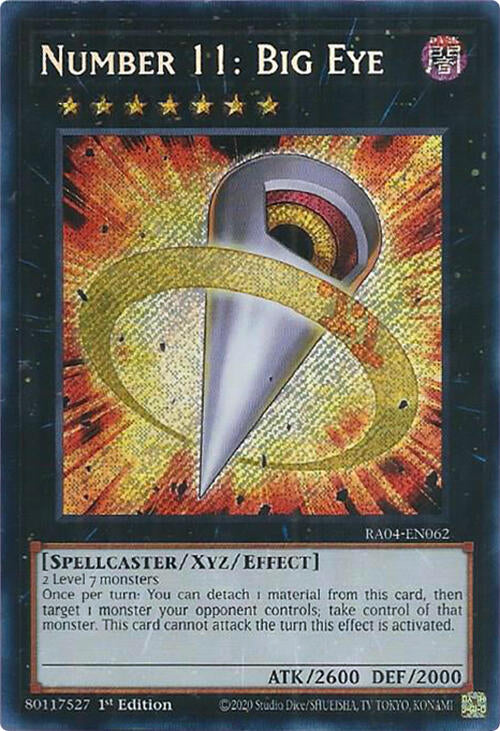 Number 11: Big Eye [RA04-EN062] Secret Rare | Shuffle n Cut Hobbies & Games