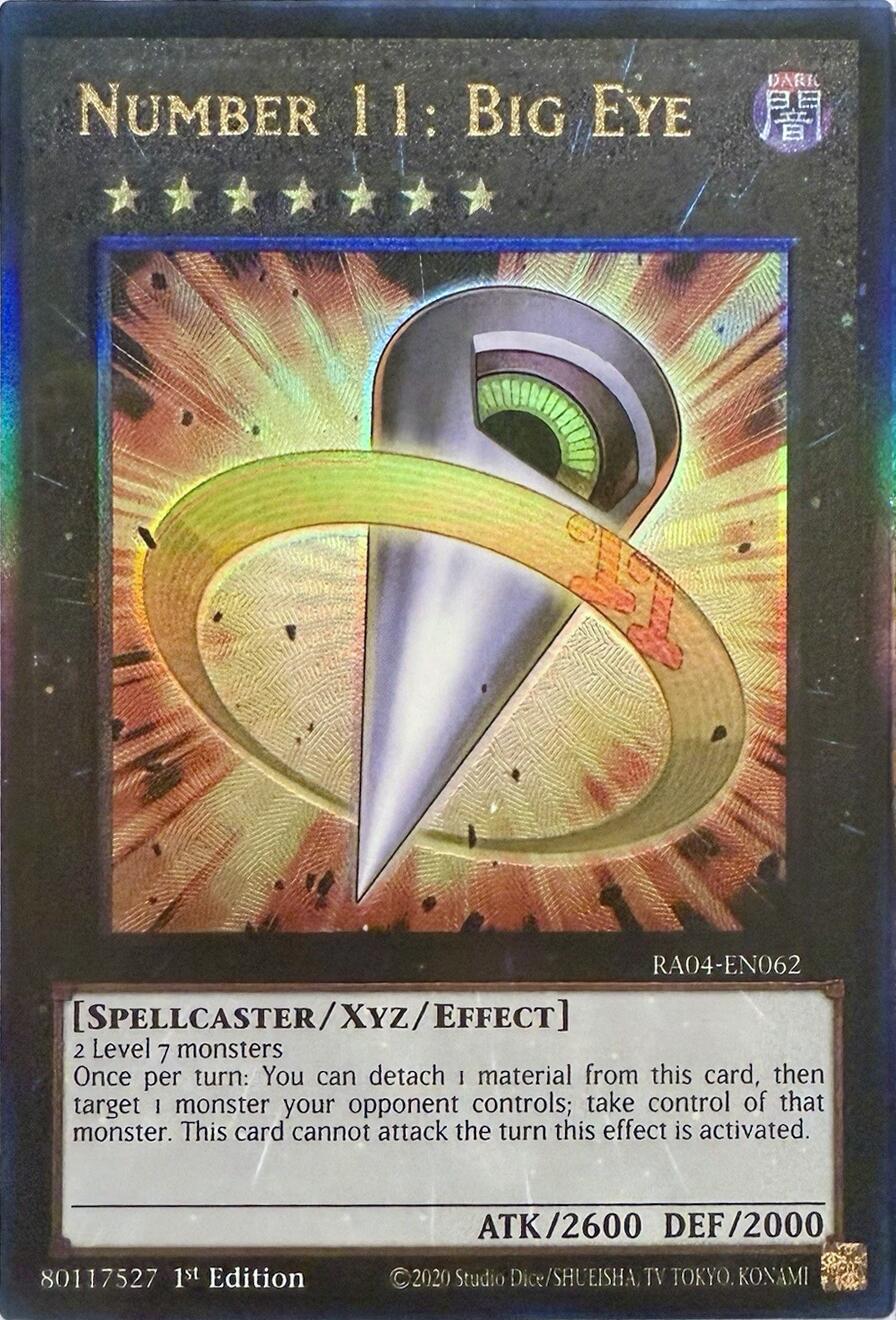 Number 11: Big Eye [RA04-EN062] Prismatic Ultimate Rare | Shuffle n Cut Hobbies & Games
