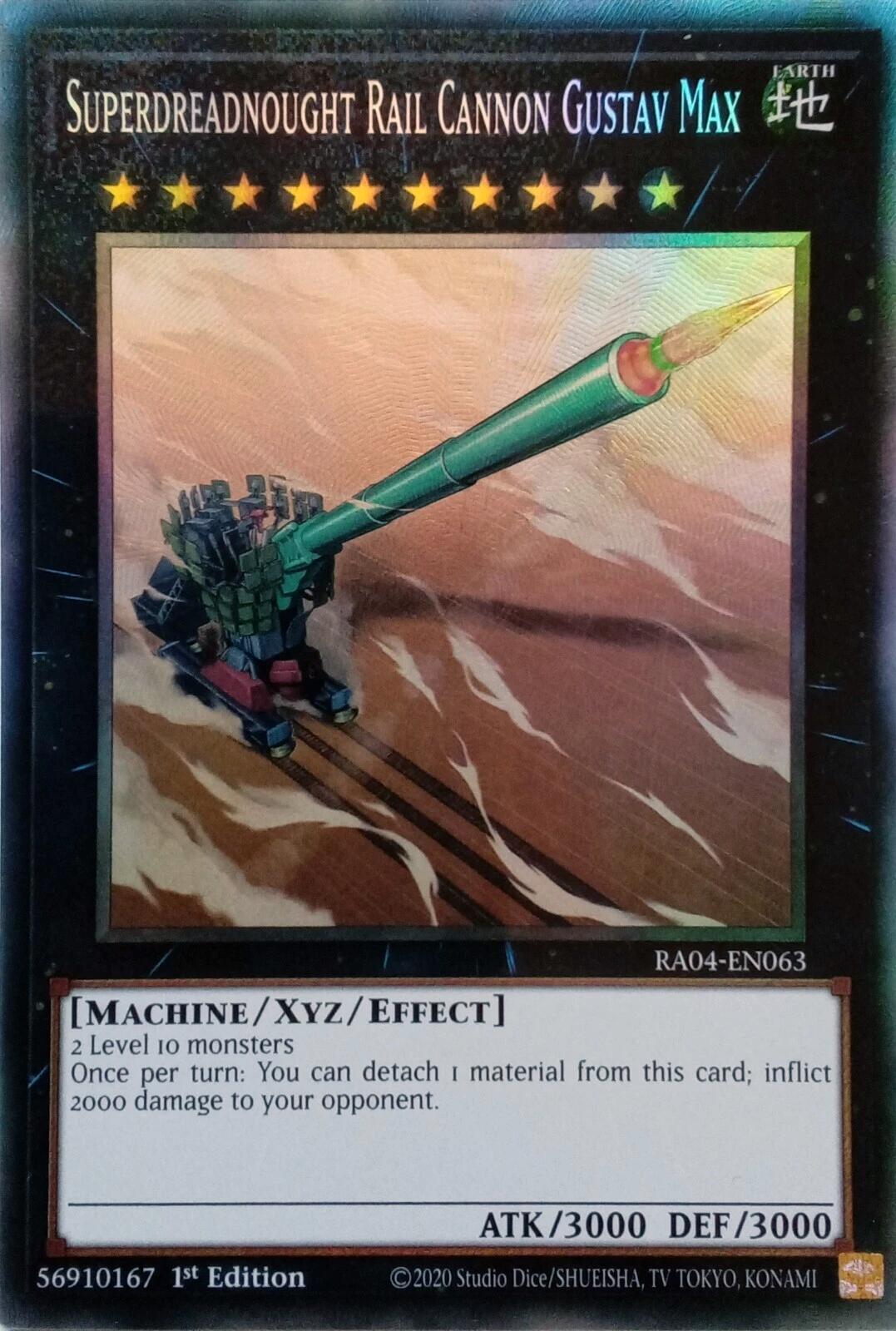 Superdreadnought Rail Cannon Gustav Max [RA04-EN063] Prismatic Collector's Rare | Shuffle n Cut Hobbies & Games