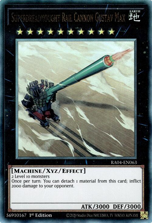 Superdreadnought Rail Cannon Gustav Max [RA04-EN063] Prismatic Ultimate Rare | Shuffle n Cut Hobbies & Games