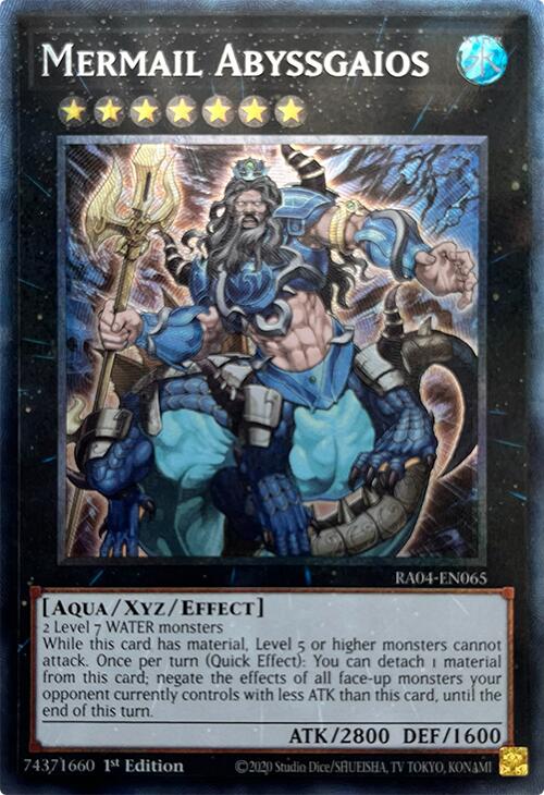 Mermail Abyssgaios [RA04-EN065] Prismatic Collector's Rare | Shuffle n Cut Hobbies & Games