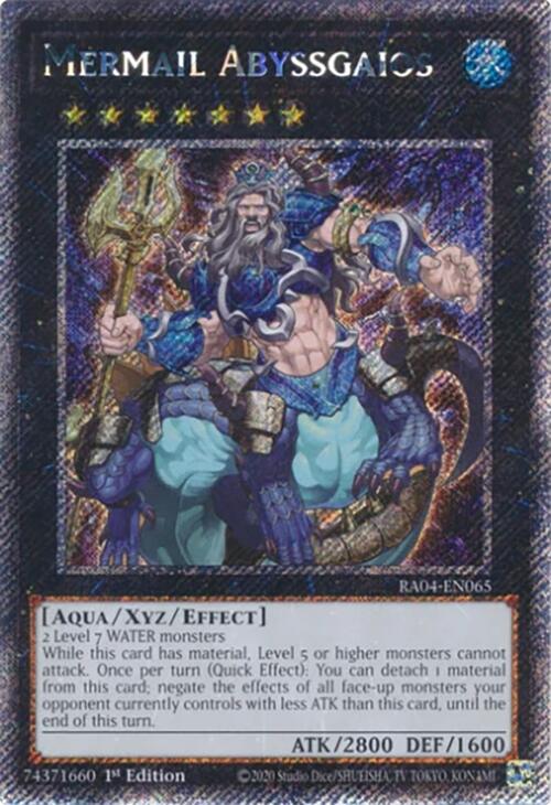 Mermail Abyssgaios [RA04-EN065] Platinum Secret Rare | Shuffle n Cut Hobbies & Games