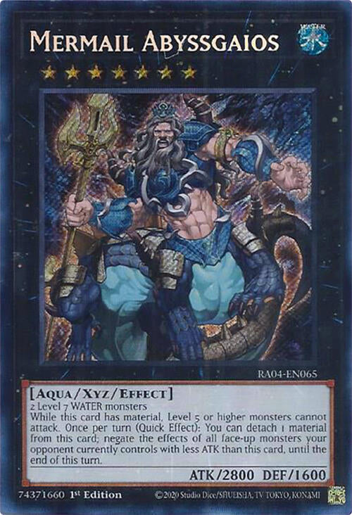 Mermail Abyssgaios [RA04-EN065] Secret Rare | Shuffle n Cut Hobbies & Games