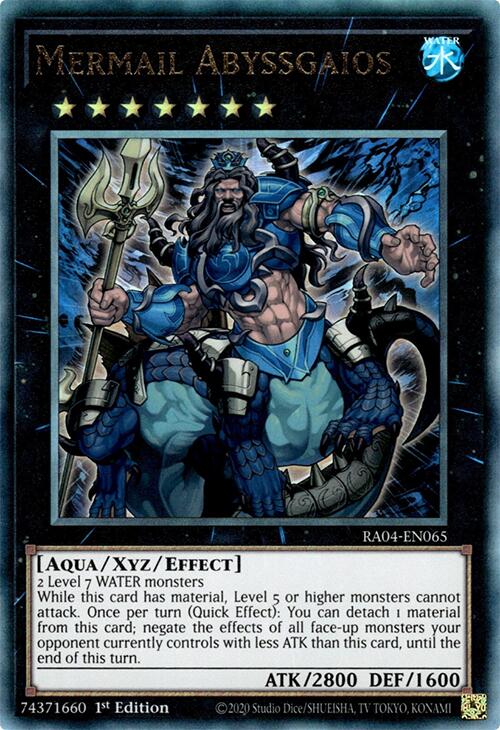 Mermail Abyssgaios [RA04-EN065] Prismatic Ultimate Rare | Shuffle n Cut Hobbies & Games