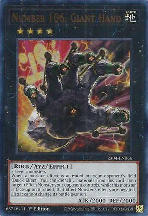 Number 106: Giant Hand [RA04-EN066] Ultra Rare | Shuffle n Cut Hobbies & Games