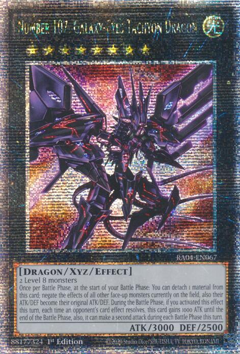 Number 107: Galaxy-Eyes Tachyon Dragon [RA04-EN067] Quarter Century Secret Rare | Shuffle n Cut Hobbies & Games