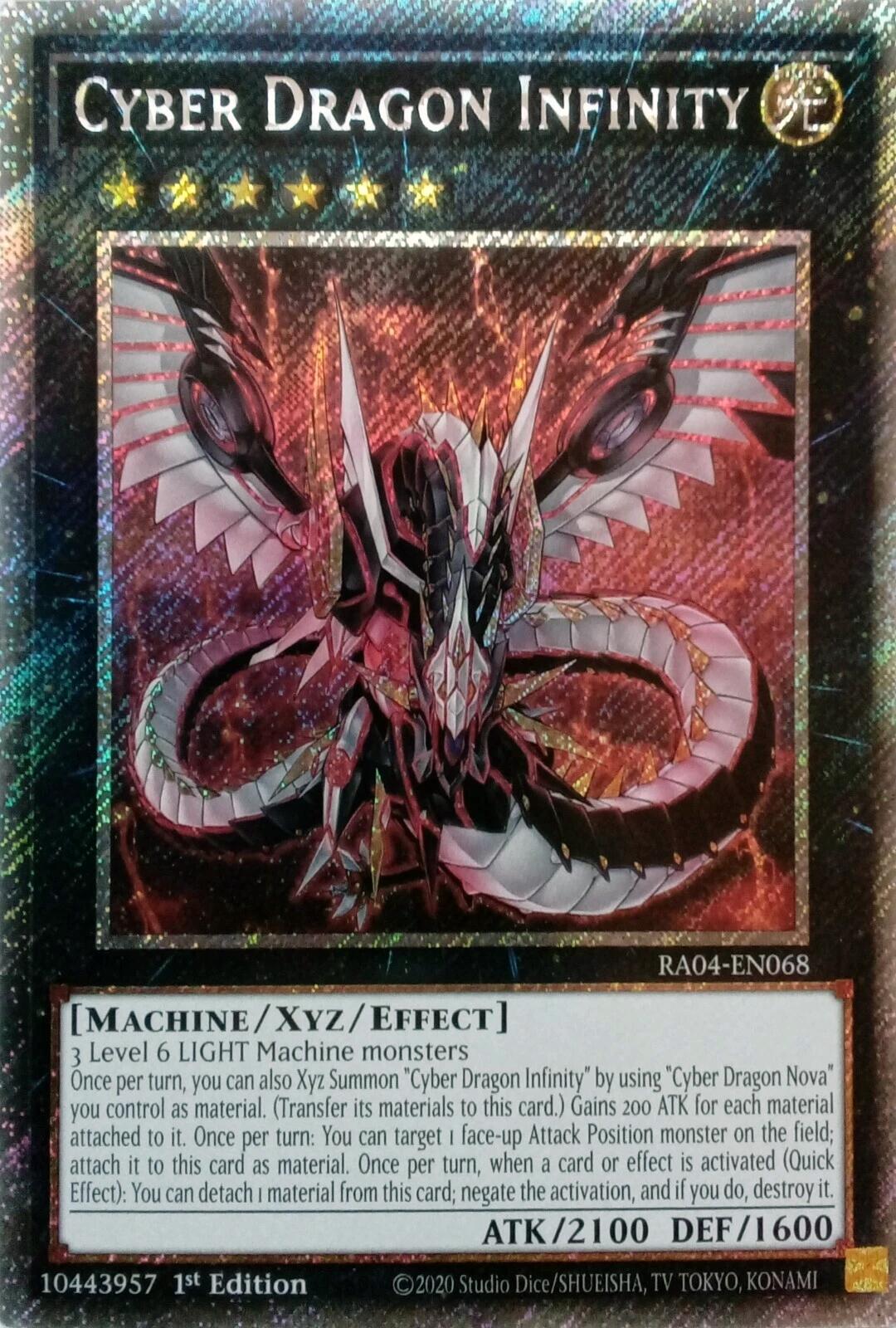 Cyber Dragon Infinity [RA04-EN068] Platinum Secret Rare | Shuffle n Cut Hobbies & Games